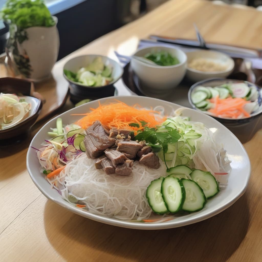 B10. Bún Bò Xào Sả Ớt/Stir-fried Beef w/ Lemongrass