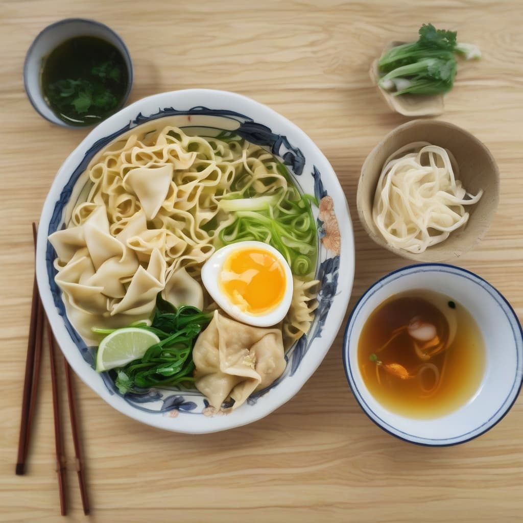 M5. Mì Hoành Thánh/Wontons Egg Noodles Soup