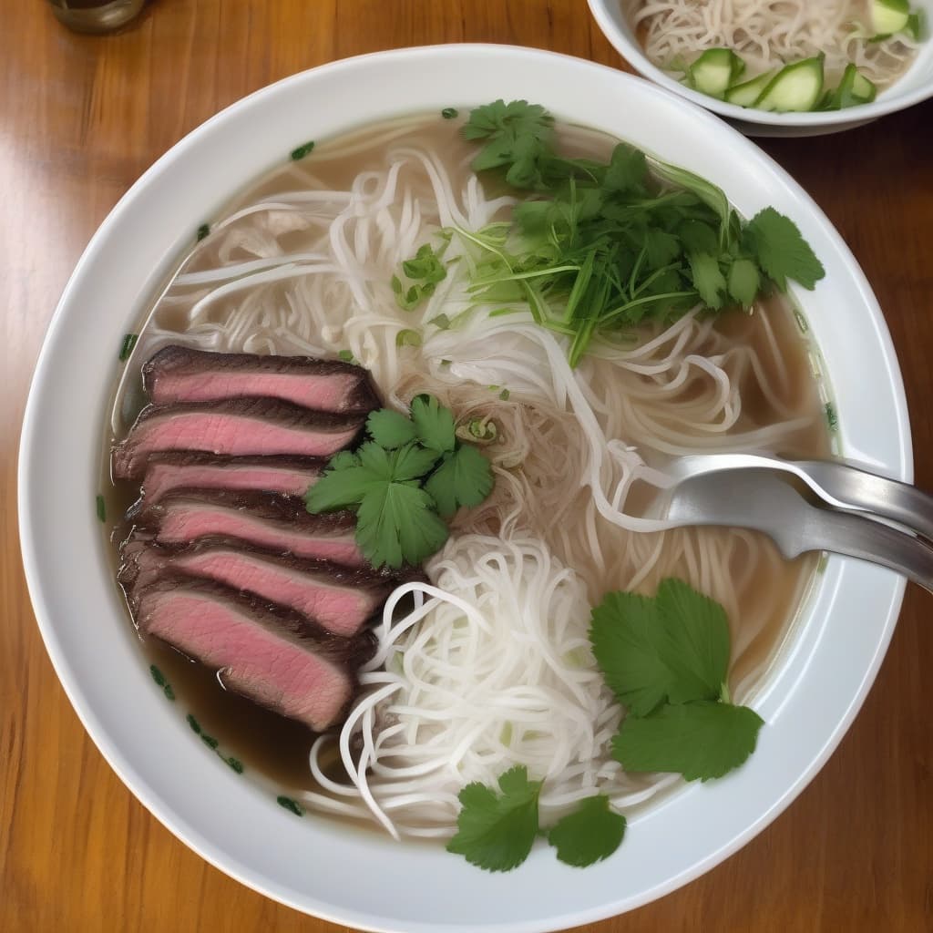 P2. Phở Tái Chín/Rare Beef & Brisket