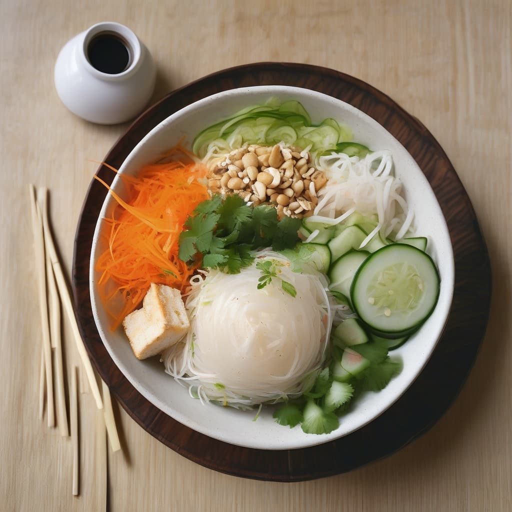 B12. Bún Đậu Hủ Xào Sả Ớt/Stir-fried Tofu w/ Lemongrass