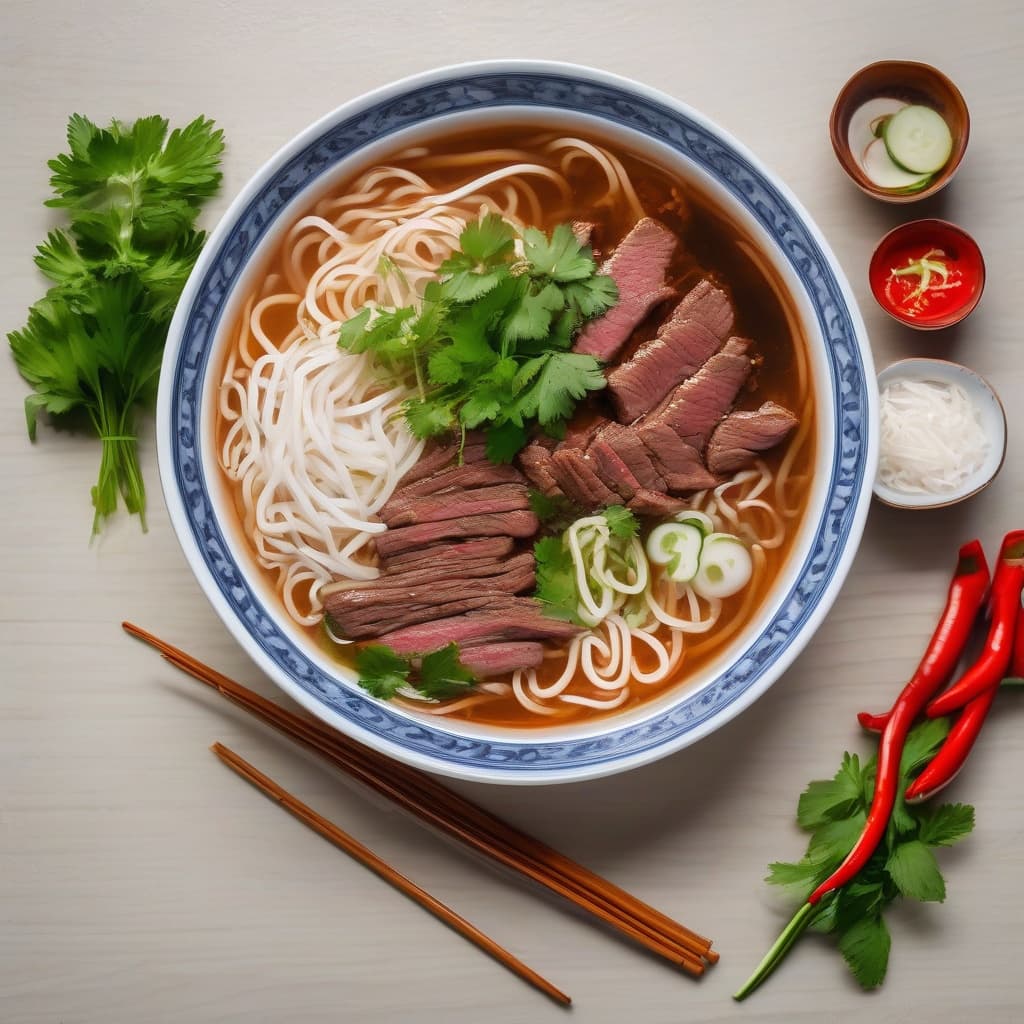 S1. Bún Bò Huế/Vietnamese Spicy Beef Noodle Soup